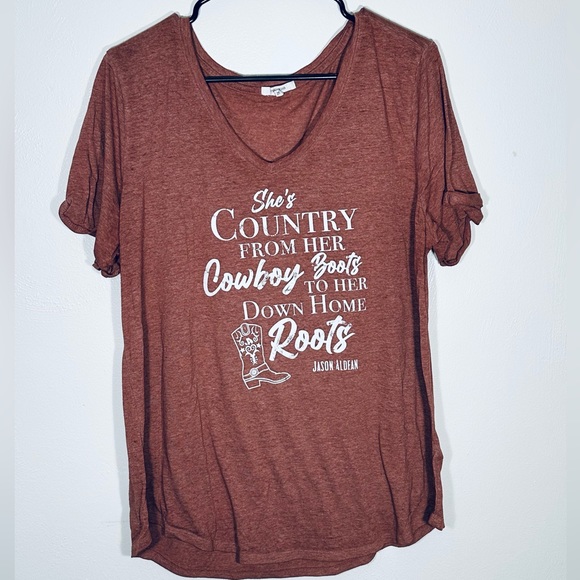 Women’s Maurices with Jason Aldean qoute top - Picture 1 of 4